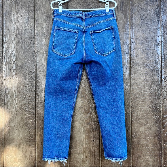 Agolde Riley High Rise Straight Crop Jeans Size 30 - Picture 2 of 11